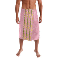 Hawaii Shell Tiare Anthurium Heliconia Lei Lavalava With Tapa Pattern Baby Pink LT05 Pink - Polynesian Pride