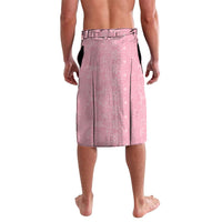 Hawaii Shell Tiare Anthurium Heliconia Lei Lavalava With Tapa Pattern Baby Pink LT05 - Polynesian Pride
