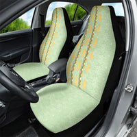 Hawaii Shell Tiare Anthurium Heliconia Lei Car Seat Cover With Tapa Pattern Baby Green LT05 - Polynesian Pride