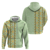 Hawaii Shell Tiare Anthurium Heliconia Lei Hoodie With Tapa Pattern Baby Green LT05 - Polynesian Pride