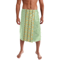Hawaii Shell Tiare Anthurium Heliconia Lei Lavalava With Tapa Pattern Baby Green LT05 Green - Polynesian Pride