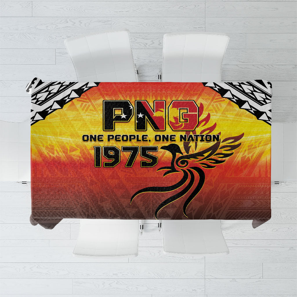 Papua New Guinea Independence Day Tablecloth One People One Nation One PNG LT05 Yellow - Polynesian Pride