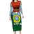 Personalized Vanuatu Penama Province Long Sleeve Bodycon Dress Vanuatuan Coat Of Arms Polynesian Pattern LT05 Long Dress Green - Polynesian Pride