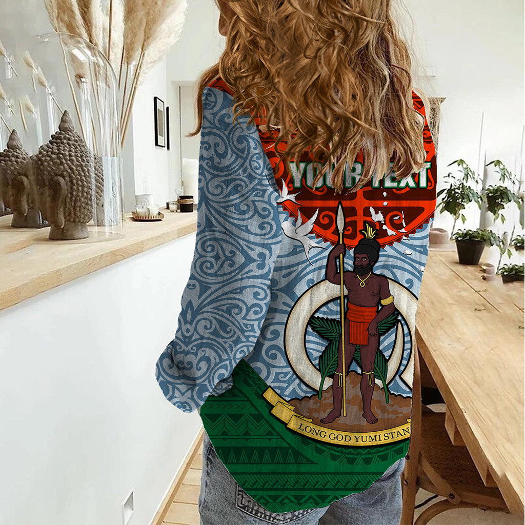 Personalized Vanuatu Penama Province Women Casual Shirt Vanuatuan Coat Of Arms Polynesian Pattern LT05 - Polynesian Pride