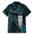 New Zealand Aotearoa Family Matching Mermaid Dress and Hawaiian Shirt Maori Tane Te Waiora Paua Shell Glitter Turquoise