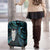 New Zealand Aotearoa Luggage Cover Maori Tane Te Waiora Paua Shell Glitter Turquoise