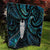 New Zealand Aotearoa Quilt Maori Tane Te Waiora Paua Shell Glitter Turquoise