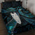 New Zealand Aotearoa Quilt Bed Set Maori Tane Te Waiora Paua Shell Glitter Turquoise