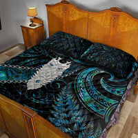 New Zealand Aotearoa Quilt Bed Set Maori Tane Te Waiora Paua Shell Glitter Turquoise LT05 - Polynesian Pride