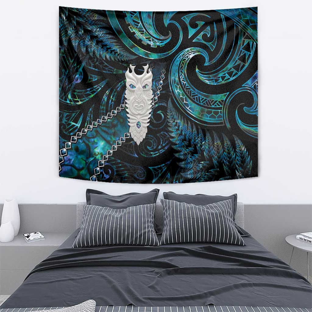 New Zealand Aotearoa Tapestry Maori Tane Te Waiora Paua Shell Glitter Turquoise LT05 - Polynesian Pride