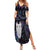 New Zealand Aotearoa Family Matching Summer Maxi Dress and Hawaiian Shirt Maori Tane Te Waiora Paua Shell Glitter Purple