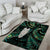 New Zealand Aotearoa Area Rug Maori Tane Te Waiora Paua Shell Glitter Green