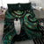 New Zealand Aotearoa Bedding Set Maori Tane Te Waiora Paua Shell Glitter Green