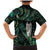 New Zealand Aotearoa Family Matching Mermaid Dress and Hawaiian Shirt Maori Tane Te Waiora Paua Shell Glitter Green