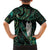 New Zealand Aotearoa Family Matching Summer Maxi Dress and Hawaiian Shirt Maori Tane Te Waiora Paua Shell Glitter Green