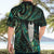 New Zealand Aotearoa Hawaiian Shirt Maori Tane Te Waiora Paua Shell Glitter Green