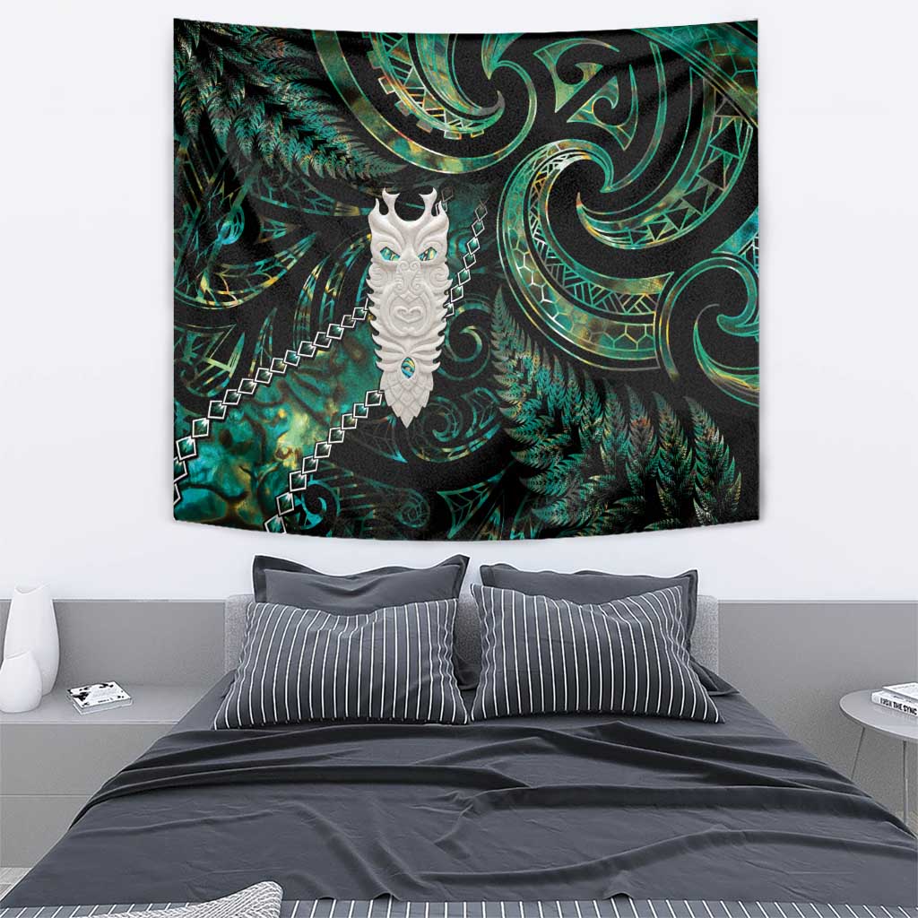 New Zealand Aotearoa Tapestry Maori Tane Te Waiora Paua Shell Glitter Green LT05 - Polynesian Pride