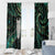 New Zealand Aotearoa Window Curtain Maori Tane Te Waiora Paua Shell Glitter Green