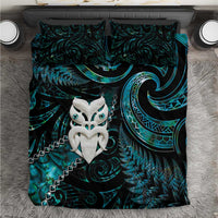 New Zealand Aotearoa Bedding Set Maori Wheku Paua Shell Glitter Turquoise LT05 Turquoise - Polynesian Pride