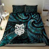 New Zealand Aotearoa Bedding Set Maori Wheku Paua Shell Glitter Turquoise LT05 - Polynesian Pride