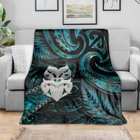 New Zealand Aotearoa Blanket Maori Wheku Paua Shell Glitter Turquoise LT05 - Polynesian Pride