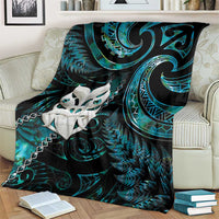 New Zealand Aotearoa Blanket Maori Wheku Paua Shell Glitter Turquoise LT05 - Polynesian Pride