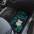 New Zealand Aotearoa Car Mats Maori Wheku Paua Shell Glitter Turquoise