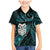 New Zealand Aotearoa Family Matching Mermaid Dress and Hawaiian Shirt Maori Wheku Paua Shell Glitter Turquoise