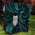 New Zealand Aotearoa Quilt Maori Wheku Paua Shell Glitter Turquoise