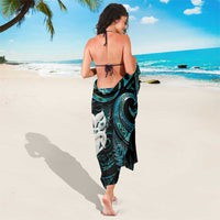 New Zealand Aotearoa Sarong Maori Wheku Paua Shell Glitter Turquoise LT05 - Polynesian Pride