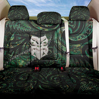 New Zealand Aotearoa Back Car Seat Cover Maori Wheku Paua Shell Glitter Green LT05 One Size Green - Polynesian Pride
