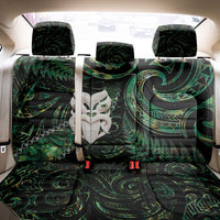 New Zealand Aotearoa Back Car Seat Cover Maori Wheku Paua Shell Glitter Green LT05 - Polynesian Pride