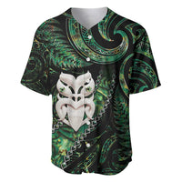 New Zealand Aotearoa Baseball Jersey Maori Wheku Paua Shell Glitter Green LT05 Green - Polynesian Pride