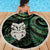 New Zealand Aotearoa Beach Blanket Maori Wheku Paua Shell Glitter Green