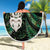 New Zealand Aotearoa Beach Blanket Maori Wheku Paua Shell Glitter Green