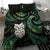 New Zealand Aotearoa Bedding Set Maori Wheku Paua Shell Glitter Green