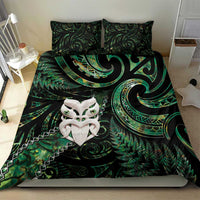 New Zealand Aotearoa Bedding Set Maori Wheku Paua Shell Glitter Green LT05 - Polynesian Pride