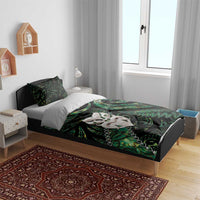 New Zealand Aotearoa Bedding Set Maori Wheku Paua Shell Glitter Green LT05 - Polynesian Pride