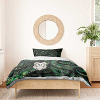 New Zealand Aotearoa Bedding Set Maori Wheku Paua Shell Glitter Green LT05 - Polynesian Pride