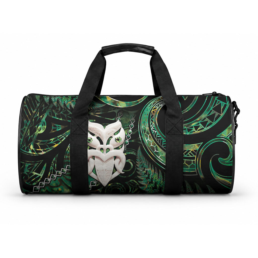 New Zealand Aotearoa Duffle Bag Maori Wheku Paua Shell Glitter Green LT05 One size Green - Polynesian Pride