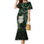 New Zealand Aotearoa Family Matching Mermaid Dress and Hawaiian Shirt Maori Wheku Paua Shell Glitter Green