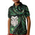 New Zealand Aotearoa Kid Polo Shirt Maori Wheku Paua Shell Glitter Green