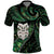 New Zealand Aotearoa Polo Shirt Maori Wheku Paua Shell Glitter Green