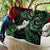 New Zealand Aotearoa Quilt Maori Wheku Paua Shell Glitter Green