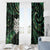 New Zealand Aotearoa Window Curtain Maori Wheku Paua Shell Glitter Green