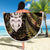 New Zealand Aotearoa Beach Blanket Maori Wheku Paua Shell Glitter Gold