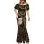 New Zealand Aotearoa Mermaid Dress Maori Wheku Paua Shell Glitter Gold