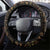 New Zealand Aotearoa Steering Wheel Cover Maori Wheku Paua Shell Glitter Gold