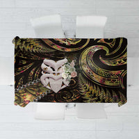 New Zealand Aotearoa Tablecloth Maori Wheku Paua Shell Glitter Gold LT05 Gold - Polynesian Pride