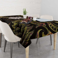 New Zealand Aotearoa Tablecloth Maori Wheku Paua Shell Glitter Gold LT05 - Polynesian Pride